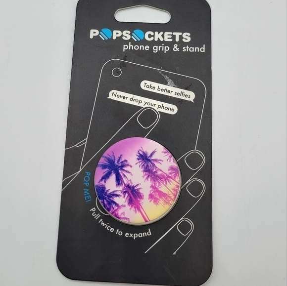Popsockets California Dreamin Sunset Palm tree Grip & Stand - Picture 4 of 4